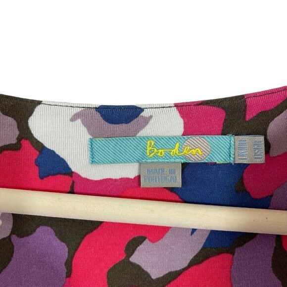 Boden 6 Jersey Dress Floral Stretch Short Sleeve Viscose Blend - Picture 3 of 10